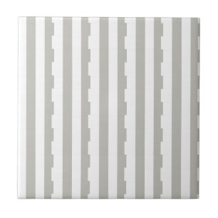 Carreau de céramique gris et blanc rayé