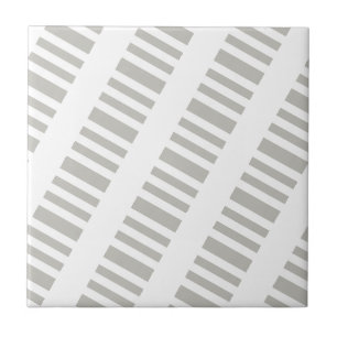 Carreau de céramique gris et blanc rayé