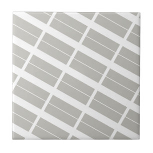 Carreau de céramique gris et blanc rayé