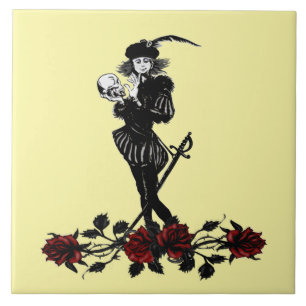 Carreau de céramique jaune Hamlet