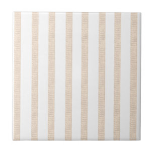 Carreau de céramique moderne classique beige rayé