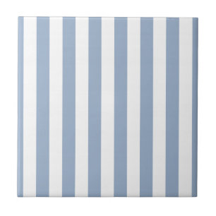 Carreau de céramique rayé bleu et blanc