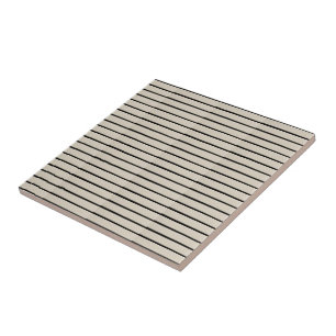 Carreau de céramique rayure noire et beige