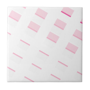 Carreau de céramique rose marron blanc rayé