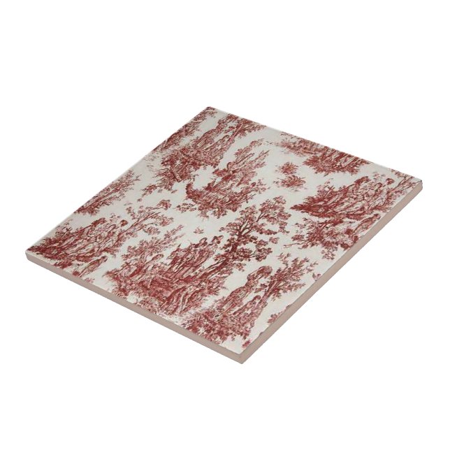 Carreau de céramique rouge de Toile de pays (Côté)