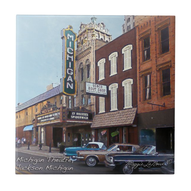 Carreau de céramique - théâtre Jackson Michigan du (Devant)
