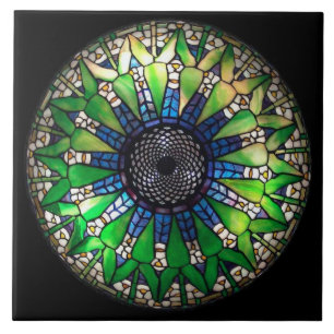 Carreau de céramique vert de Tiffany