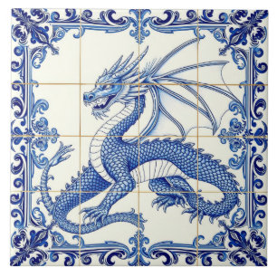 carreau de dragon saphir impérial