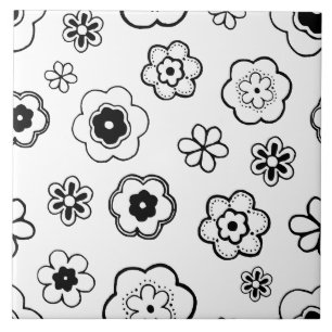 carreau de fleurs de dessin animé