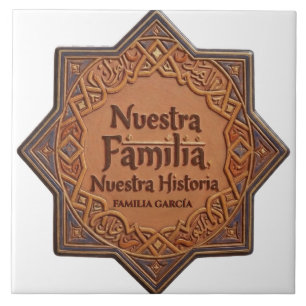 Carreau De la céramique artisanale : "Notre famille, notre