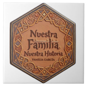 Carreau De la céramique artisanale : "Notre famille, notre