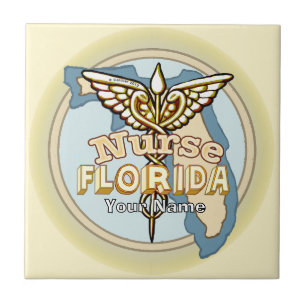 Carreau de l'infirmière de Floride Caducée