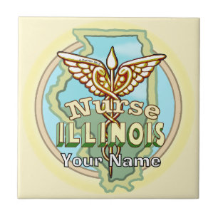 Carreau de l'infirmière de l'Illinois Caduceus