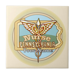 Carreau de l'infirmière de Pennsylvanie Caducée