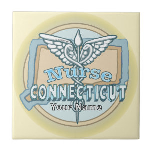Carreau de l'infirmière du Connecticut Caduceus