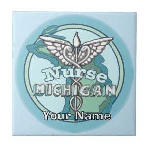 Carreau de l'infirmière du Michigan Caduceus