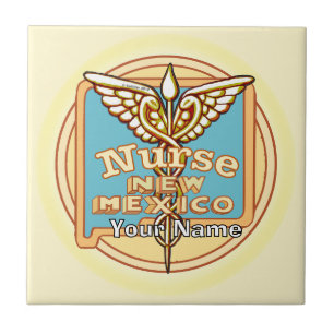 Carreau de l'infirmière du Nouveau-Mexique Caducée