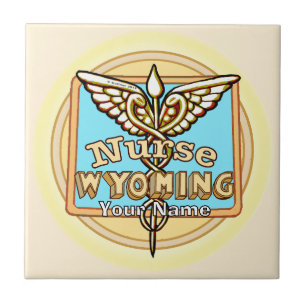 Carreau de l'infirmière du Wyoming Caduceus