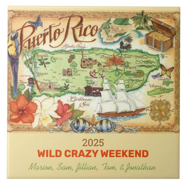 Carreau de mémoire de Porto Rico (Devant)