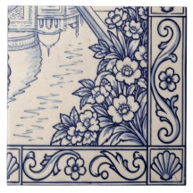 Carreau de mosaïque Azulejo Taj Mahal 6 sur 6 en b