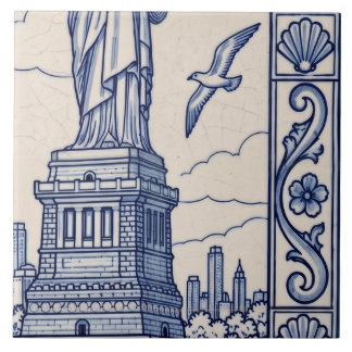 Carreau de mosaïque murale Azulejo New York 4 sur