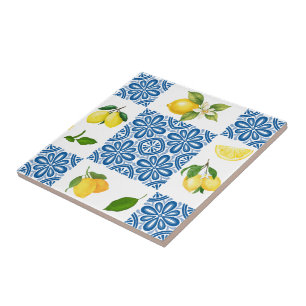 Carreau de motif de style provençal méditerranéen