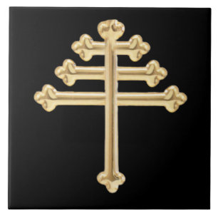 Carreau de mur Croix d'or de l'Église maronite