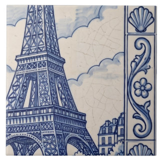Carreau de murale en azulejo de Paris 4 sur 6 mili
