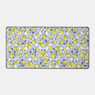 Carreau de style aquarelle français bleu citron