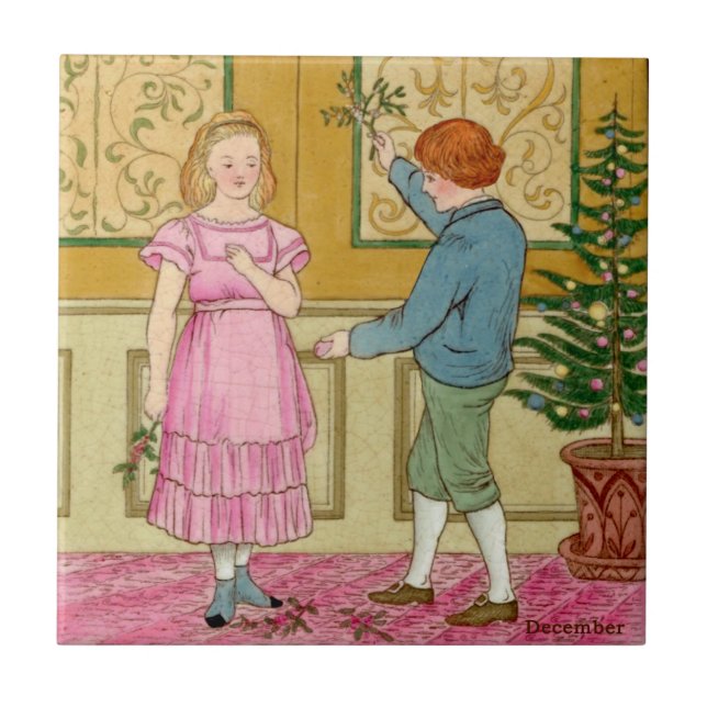 Carreau Décembre Polychrome Wedgwood Antique Repro (Devant)