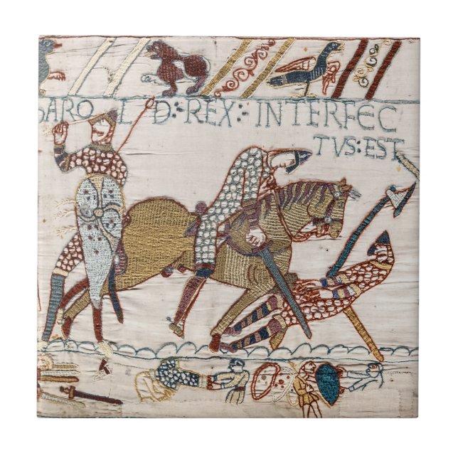 Carreau Décès du roi Harold (Tapisserie de Bayeux) (Devant)