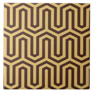 Carreau Déco motif égyptien - caramel et chocolat