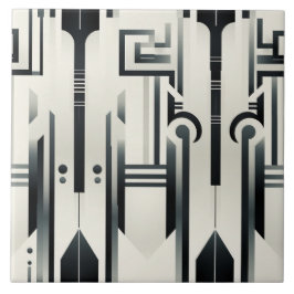 Carreau Déco noir et blanc, colonnes et totems