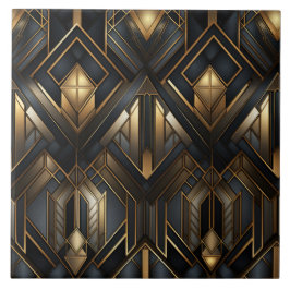 Carreau Déco or et noir, Vue Cityscape