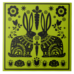 Carreau Décor à thème nordique lapin