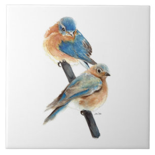 Carreau Décor Art déco Bluebird