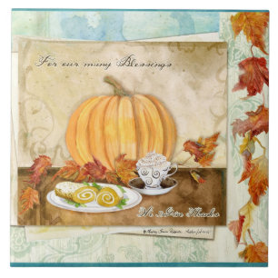 Carreau Décor de cuisine de récolte d'automne d'automne 