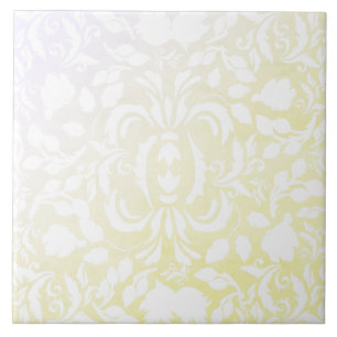 Carreau Décor de cuisine dégradé William Morris gris jaune