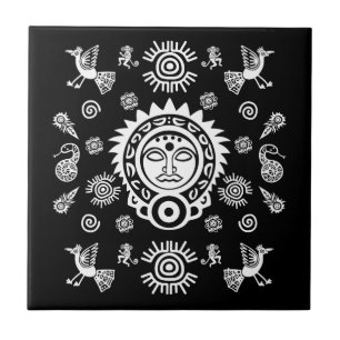 Carreau Décor d'origine artistique aztèque mexicaine