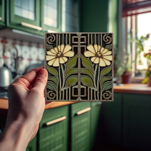 Carreau Décor Floral Art Déco Primrose Art Nouveau