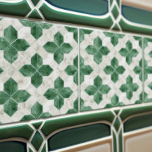 Décor vert Emerald Mur Art Nouveau Ceram