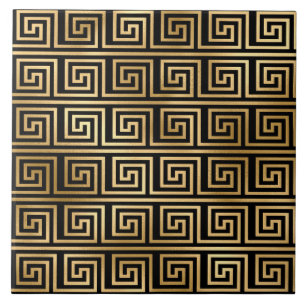 Carreau décoration art déco or noir carrelage céramique