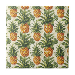 Carreau Décoration de maison de l'ananas tropical