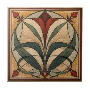Carreau Décoration murale florale abstraite Art Déco Macki