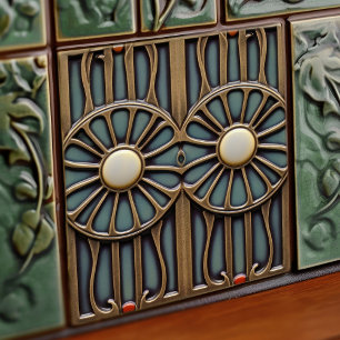 Carreau Décoration murale florale Art déco de marguerites