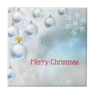 Carreau décorations de Noël et flocons de neige 