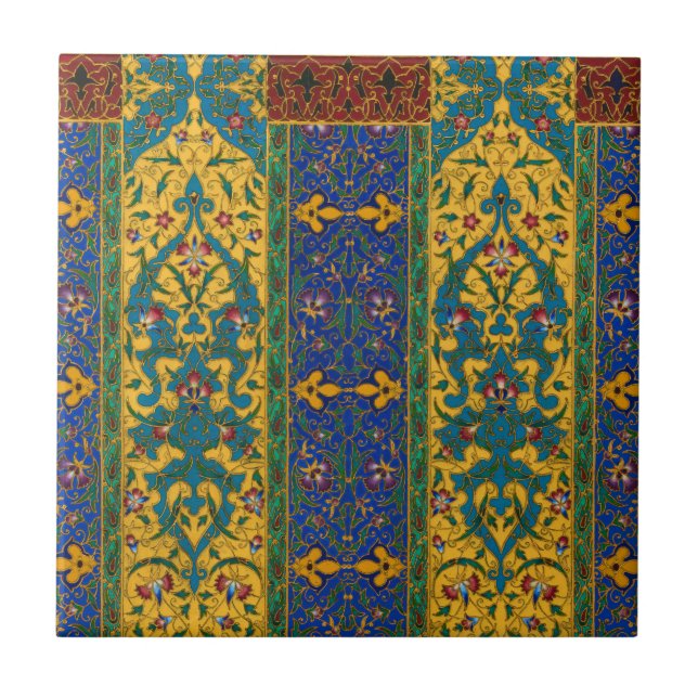 Carreau Decorative Persian Intricate Floral Pattern (Devant)