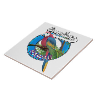 Carreau Découvrez le logo rétro Hawaii