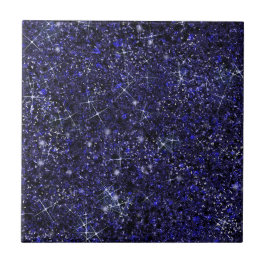 Carreau Deep Delft Midnight Blue Color Faux Parties scinti