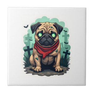 Carreau Défilé de Pug Zombie